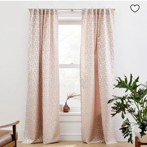 West Elm Maze Jacquard Curtain 48x84 in Pink Stone